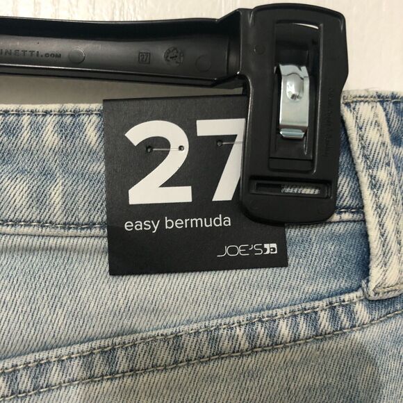 Joes Womens Shorts Size 27 Blue‎ Denim Skinny Acid Wash 5 Pocket Distressed NWT - Picture 5 of 7
